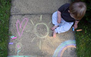 Back Garden Adventures - pavement art