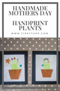 Handmade Mothers Day - handprint plants - toddler crafts - pre-schooler crafts - pinable image