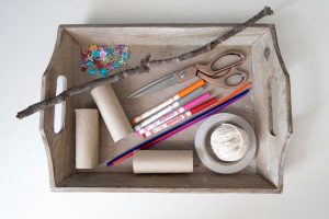 toddler craft - toilet roll butterflies - what you need