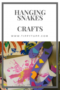 hanging snakes - toddler craft - crafts - rainy day activity