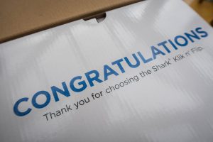 Banish Dirt with the Shark Steam Pocket Mop - on the box