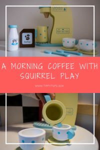 I'm a big fan of play food and drink things as I think you can't go wrong with imaginative play for a little ones development needs. Add in the fact that making and sharing food and drink also encourages sharing alongside the development of fine motor skills, and the Squirrel Play Wooden Coffee Machine was always going to be a winner for me. 