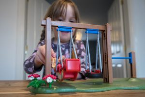 In the Playground with Playmobil - on the swings