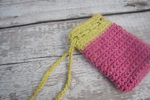 a finished crochet soap saver