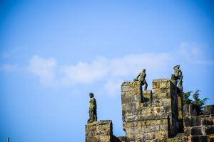 The rooftops at Alnwick Castle