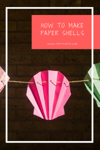 Really simple but effective paper shells, perfect for decorating a sea, mermaid or pirate themed children's birthday party