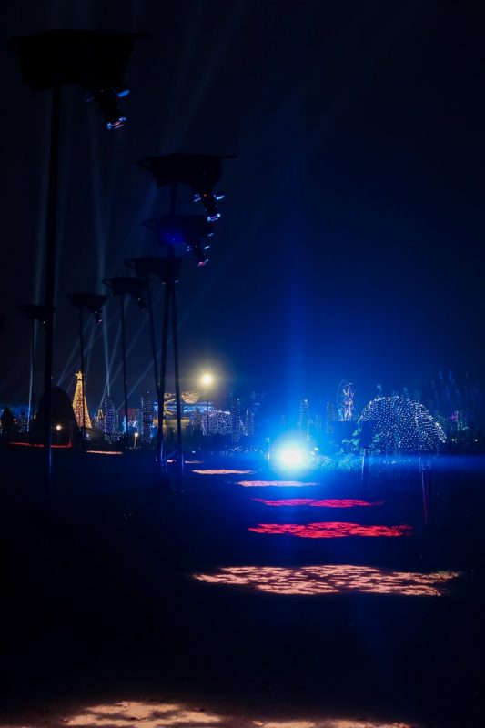 Lighting the path at Trentham Gardens