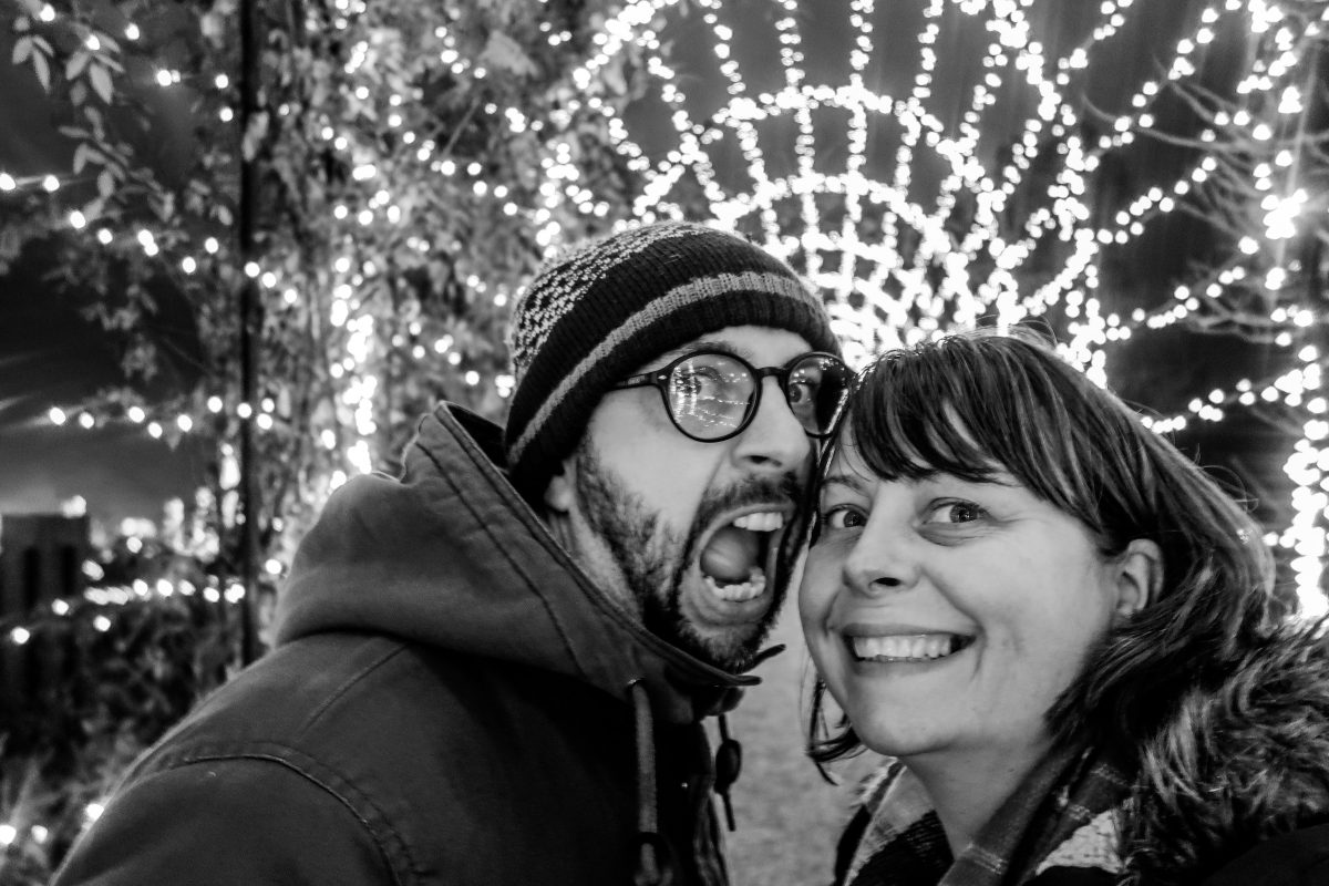 Christmas at Trentham - in the tunnel of lights