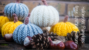 Knitted Halloween Pumpkin - blog post header