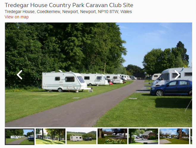 Tredegar House Country Park Caravan Club Site