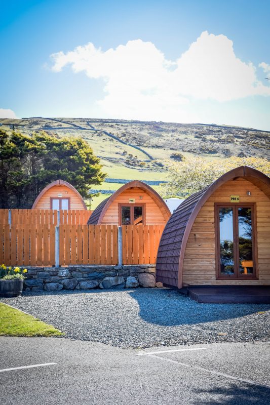 the camping pods at Trawsdir