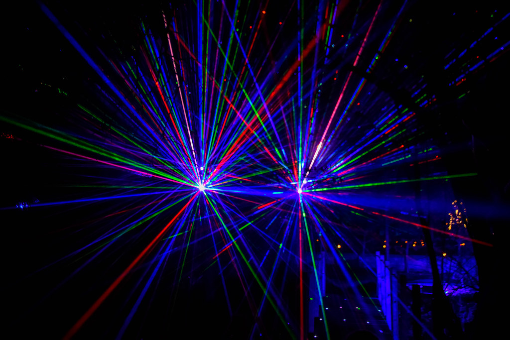 Laser lights at Trentham