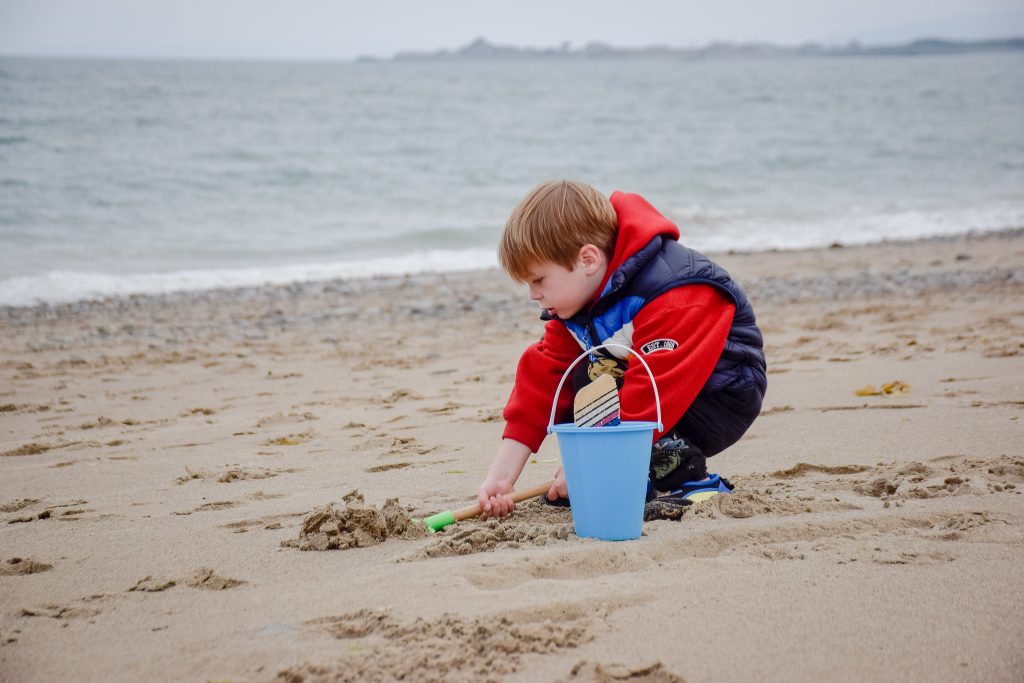 On the beach at Aberech Sands