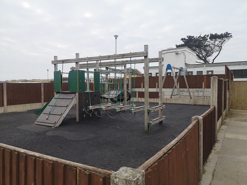 The play park at Aberech Sands