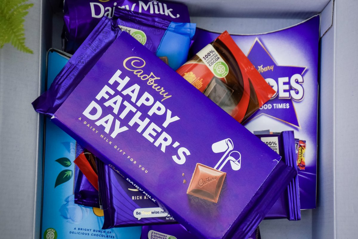 Cadbury gift box is a chocolately treat suitable for dad who have a sweet tooth