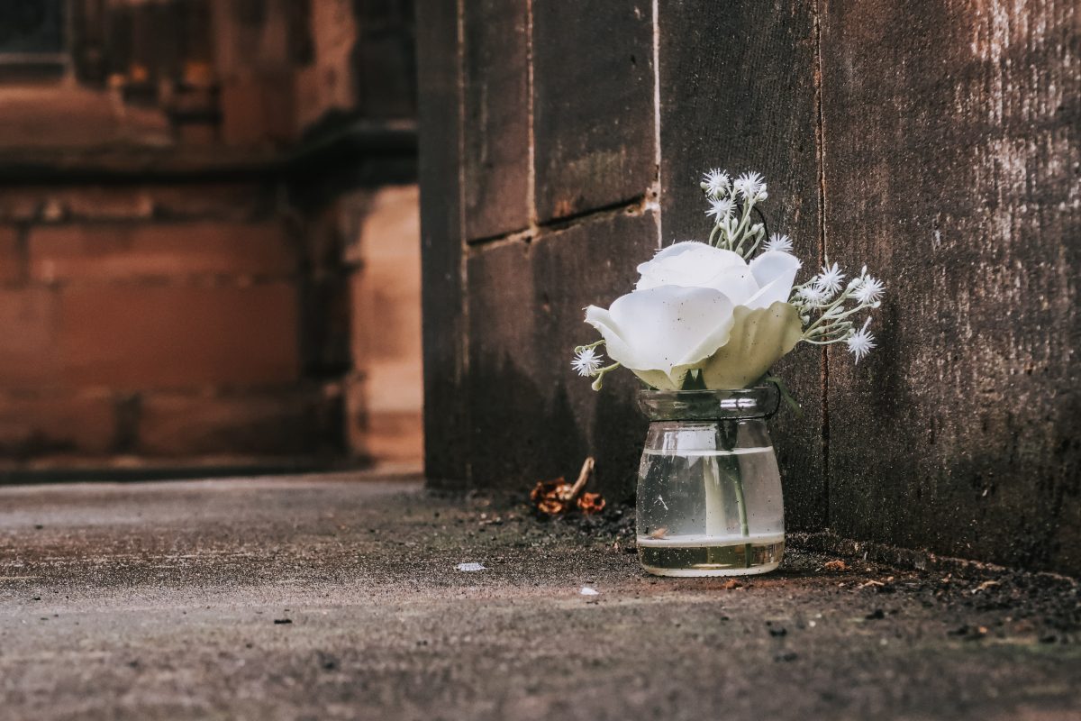 beauty in a single bloom. Street photography in Chester