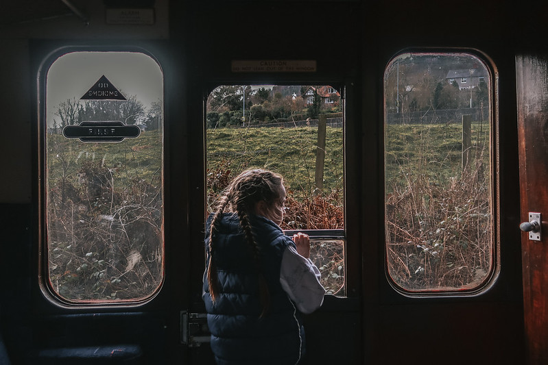 Taking in the scenery on the Berwyn shuttle