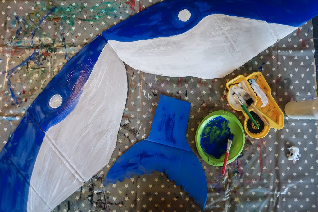 Making a whale for world book day