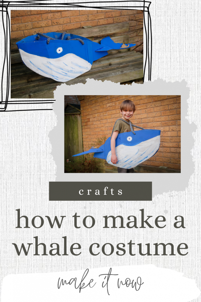 How to make a whale costume. What to do when you son breaks the news that he wants to be a whale for World Book Day.