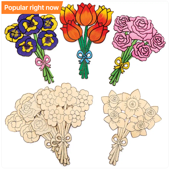 Wooden Flower Bouquets