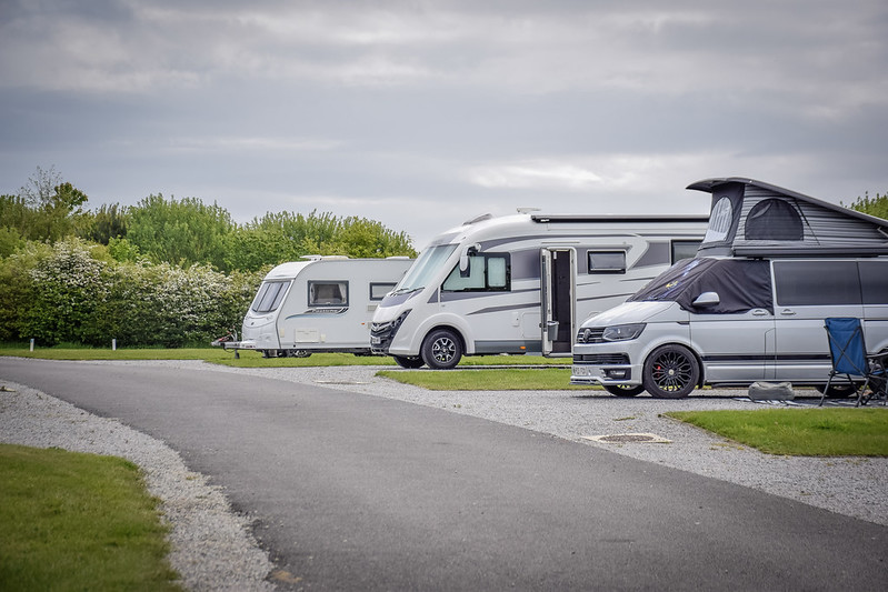 A view of the pitches at Bridlington Club Campsite.