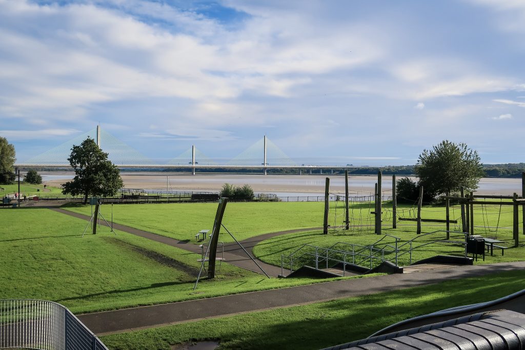the view across the river at the Catalyst Science Discovery Centre & Museum in Widnes