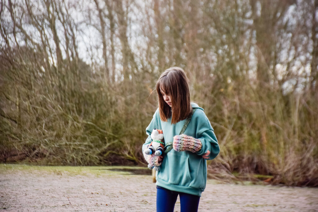 My Chunky Wrist Warmers stolen by my daughter